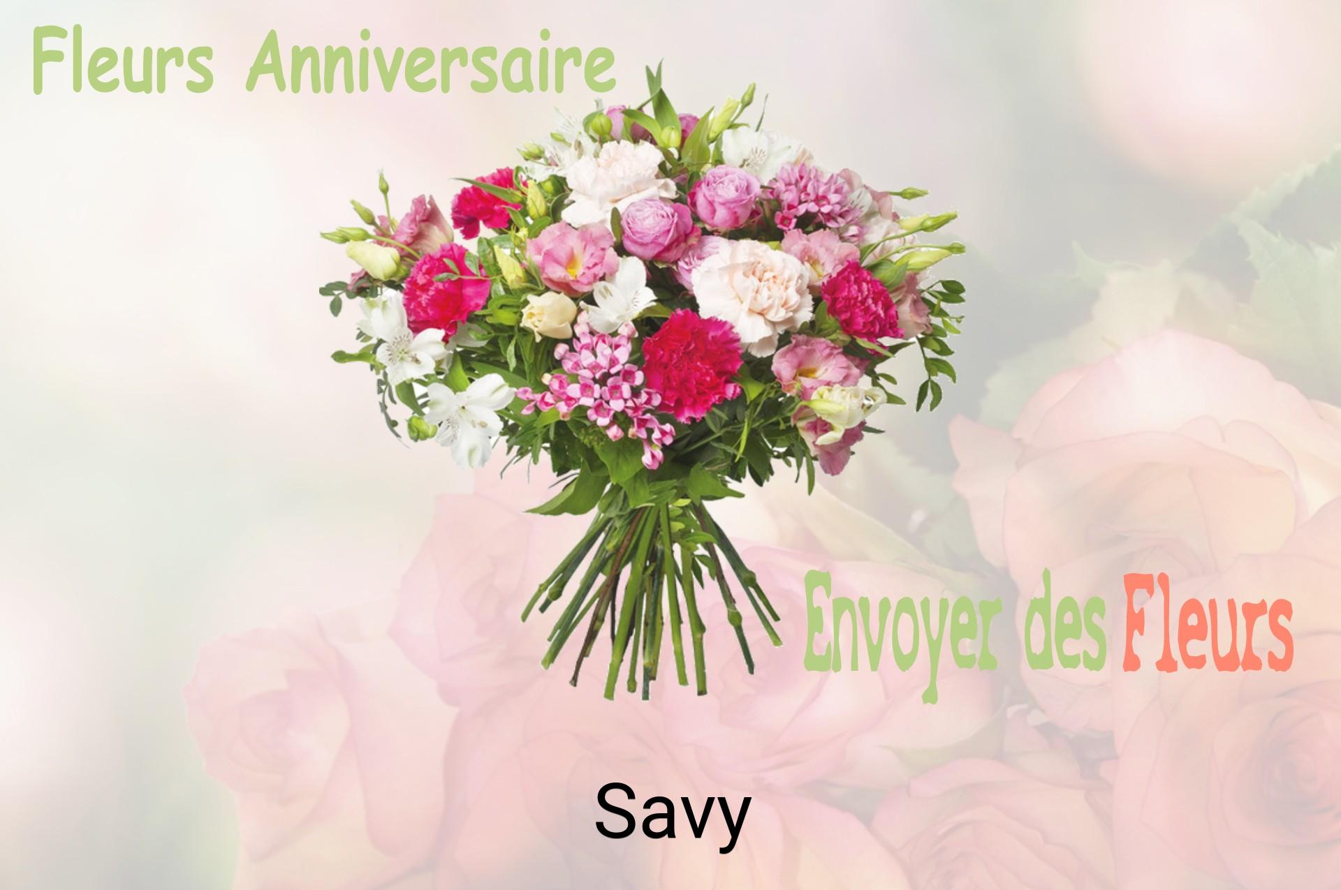 Bouquet de fleurs d’anniversaire livré à Savy